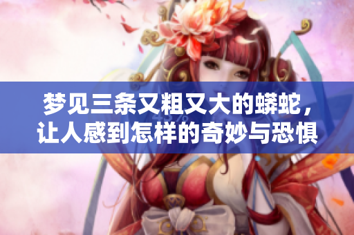 梦见三条又粗又大的蟒蛇，让人感到怎样的奇妙与恐惧呢