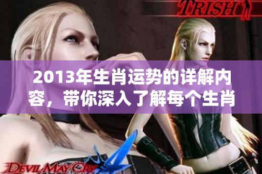 2013年生肖运势的详解内容，带你深入了解每个生肖的运势变化