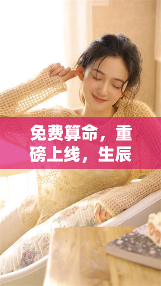 免费算命，重磅上线，生辰八字婚姻解析助你更好理解人生伴侣。