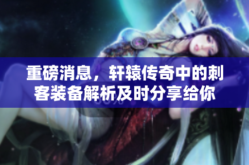 重磅消息，轩辕传奇中的刺客装备解析及时分享给你