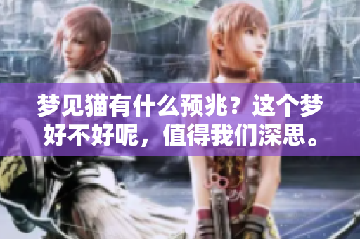 梦见猫有什么预兆？这个梦好不好呢，值得我们深思。